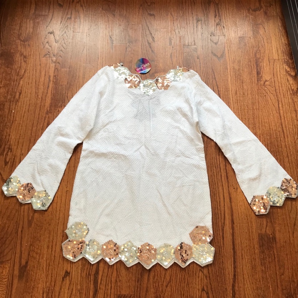 CINDI GINDI**White Embellished Cover-Up**S/M - Picture 7 of 8